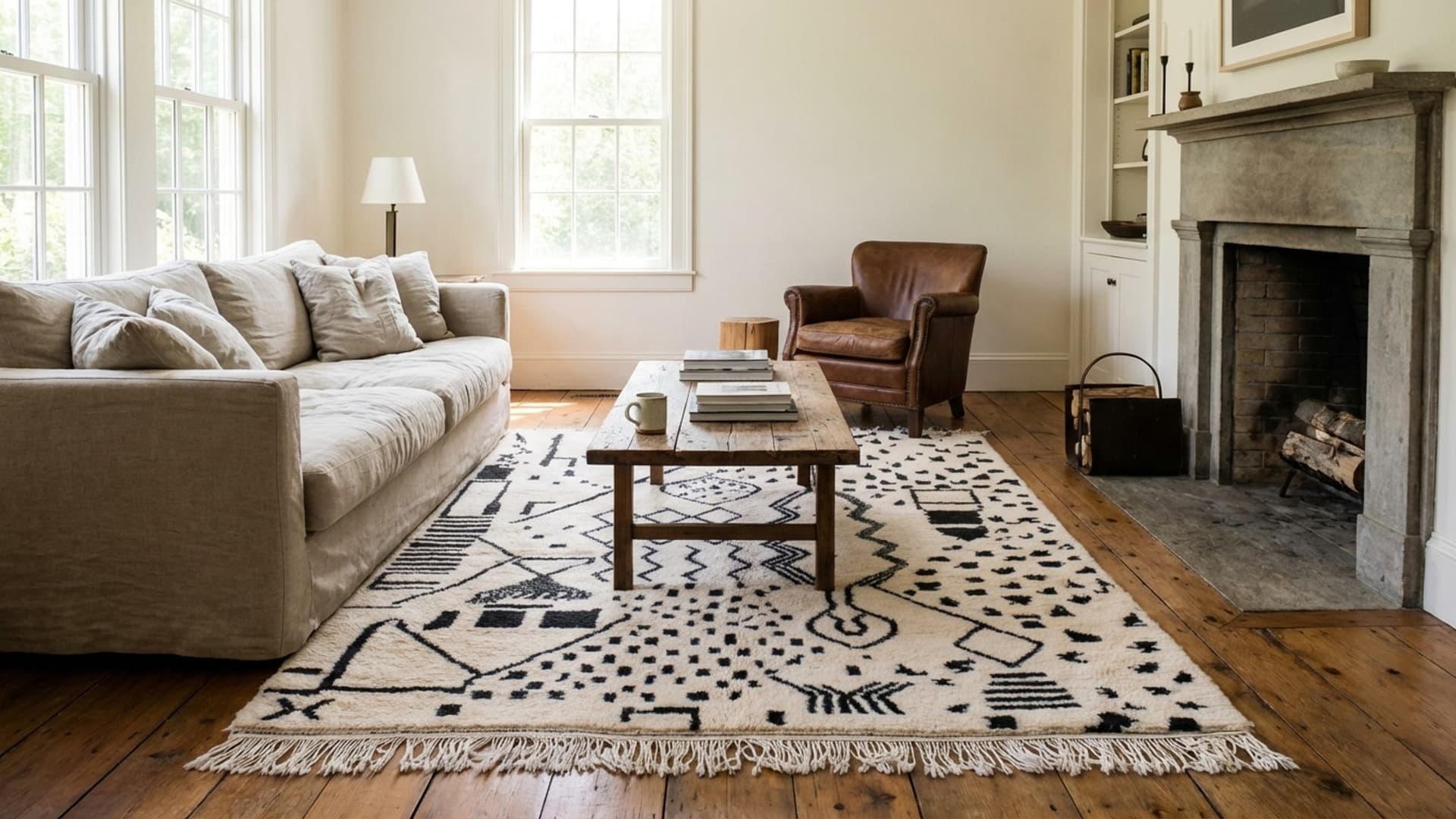 Abstrakter Teppich – VINA0073-W-40_BK-39