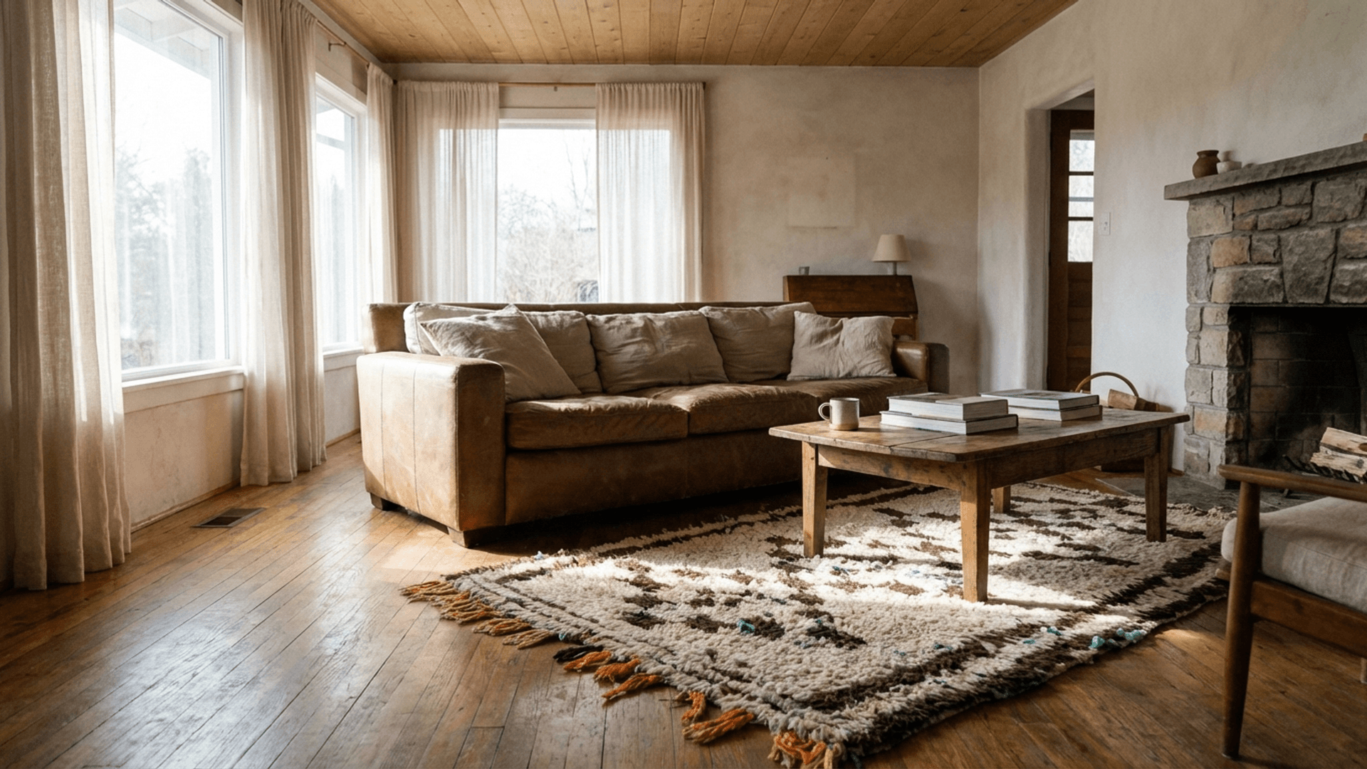 ブラウンモロッコラグ – WOO-55156