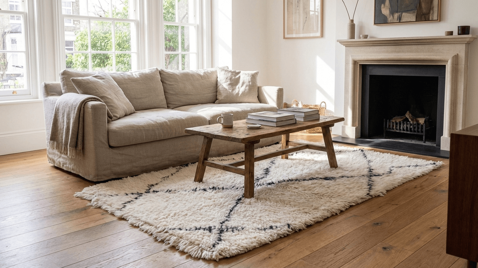 → Tapis Beni Ourain – WOO-55659