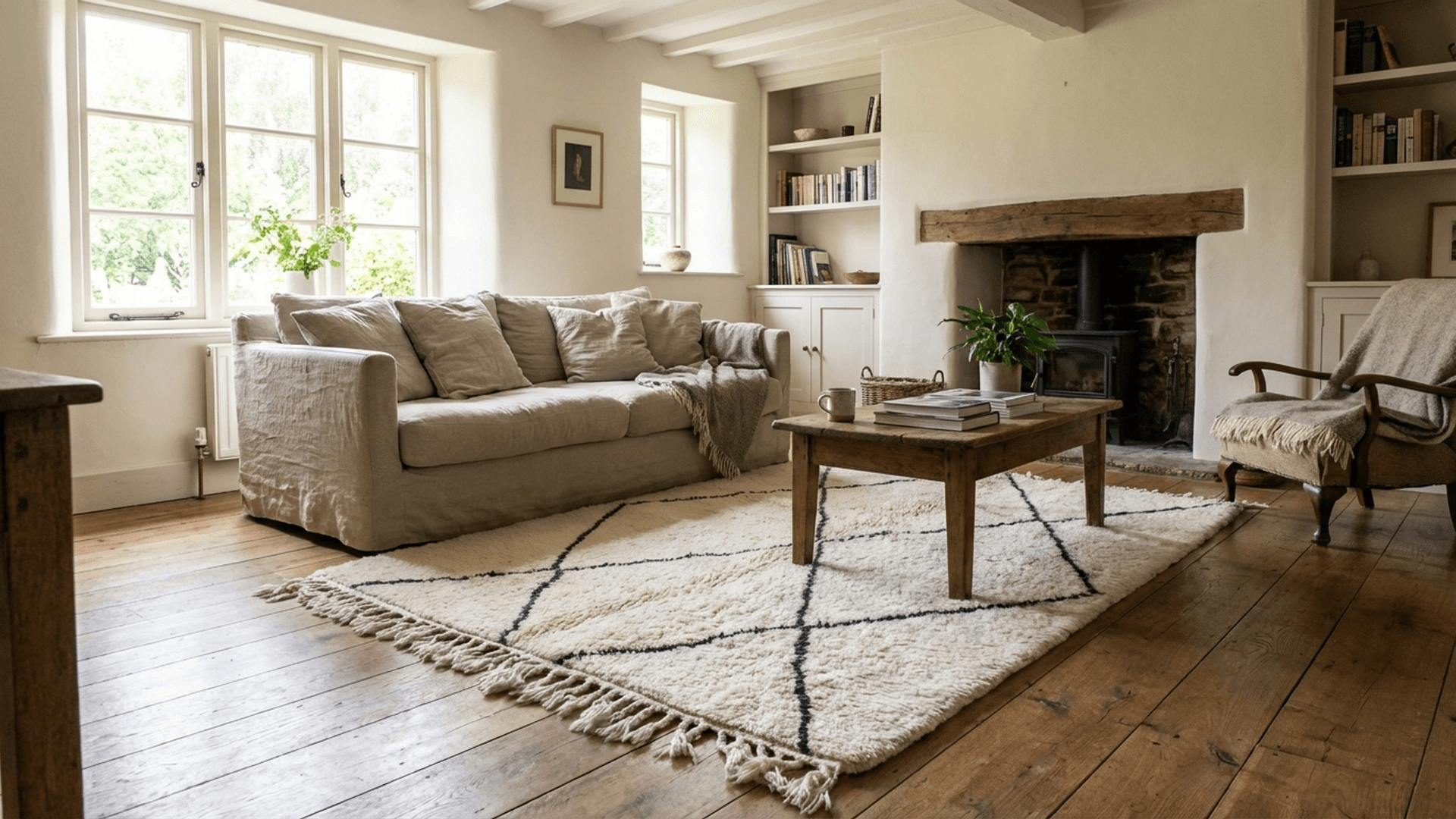 → Tapis Beni Ourain – WOO-56350