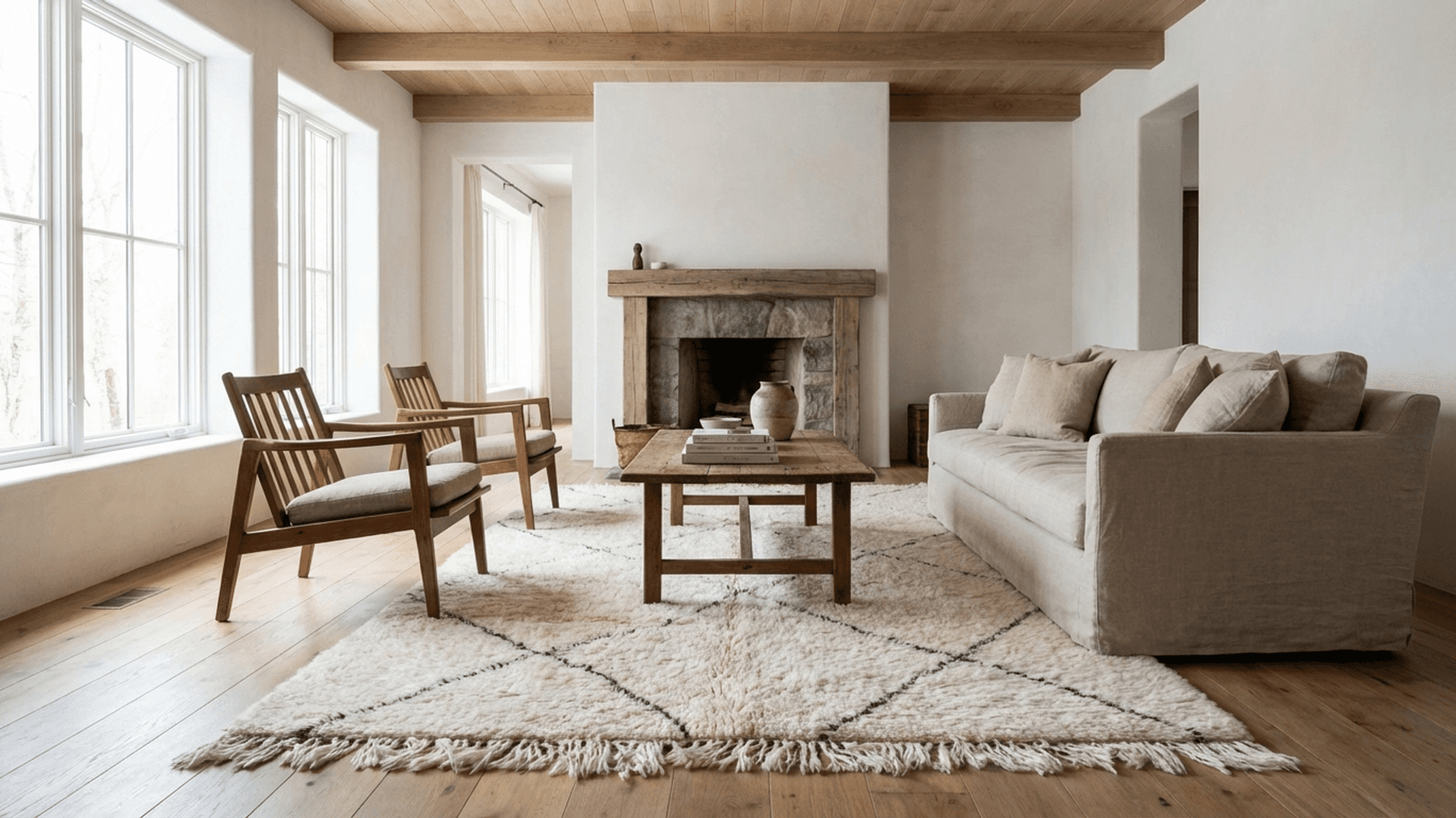 → Tapis Beni Ourain – WOO-56394