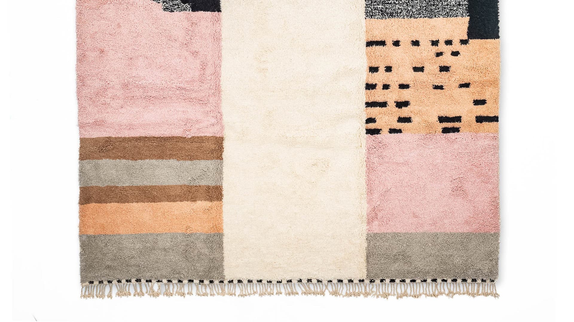 Handmade Wool Rug Boho Modern Living Room