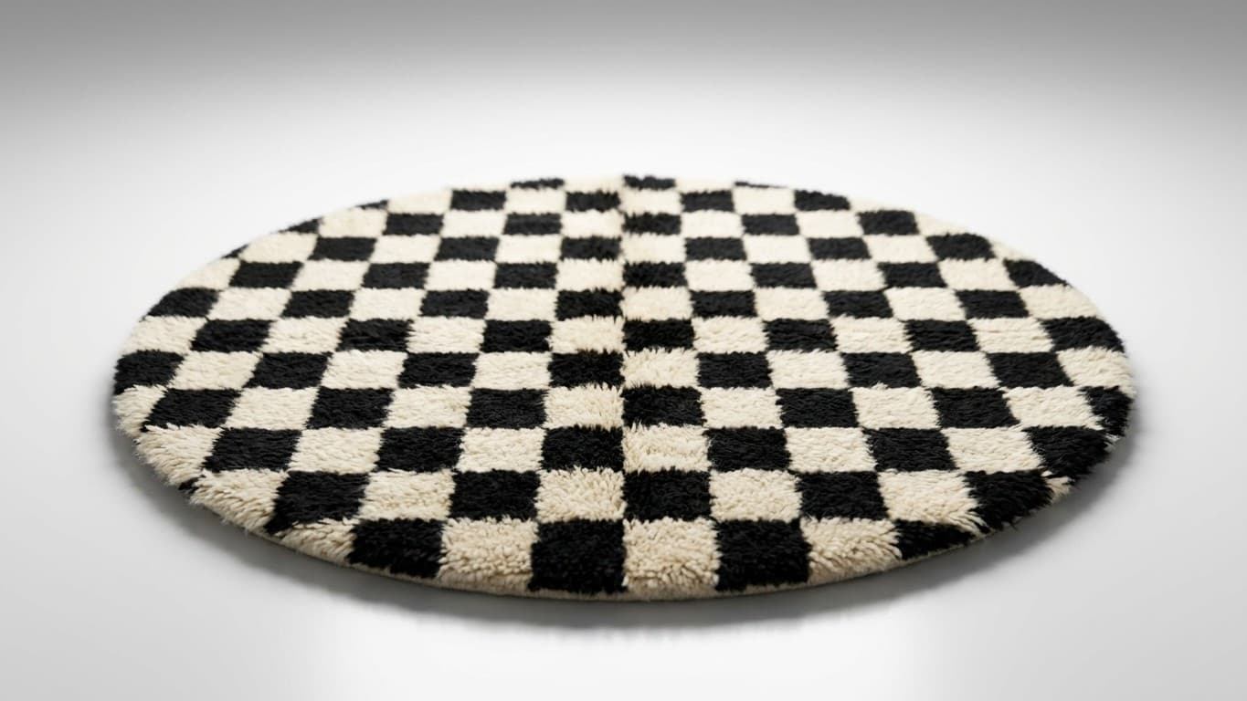 Handmade Wool Rugs Beni Ourain Custom Size Boho Living Room Decor