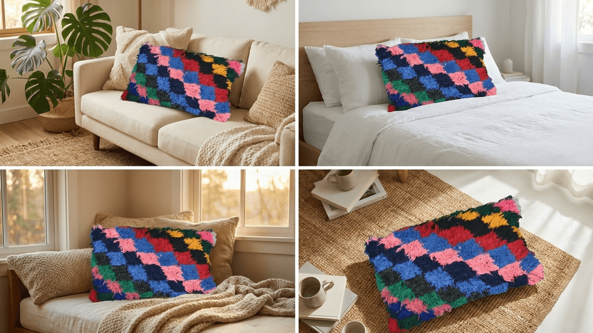 Decorative Throw Pillow - Bohemian Cotton for Living Room