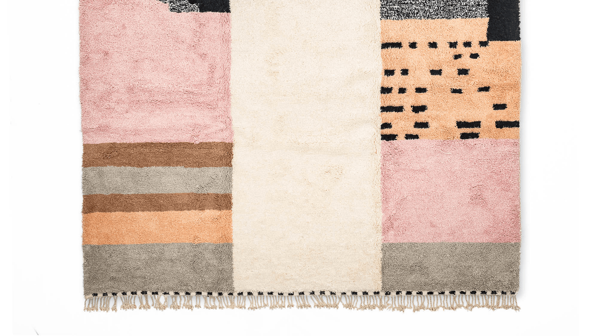 Neutral Colorblock Beni Ourain Rug