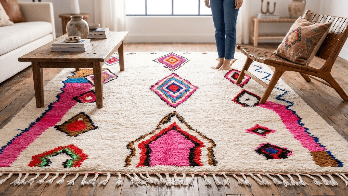 Ivory Diamond Azilal Rug