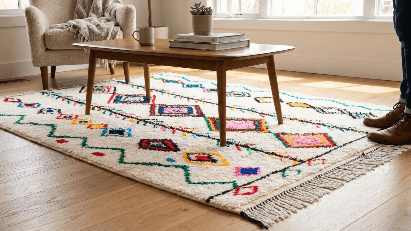 Multicolor Diamond Azilal Rug