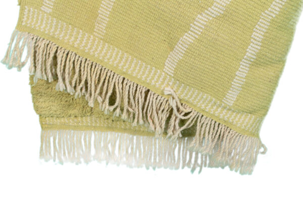Light Green Moroccan Rug With Abstract Pattern – Image 10