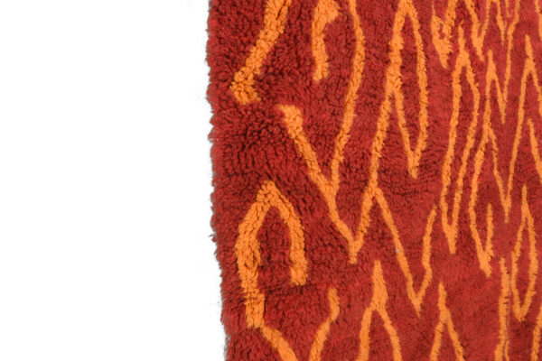 Exclusive Red & Orange Modern Moroccan Rug Geometric Pattern - Image 6