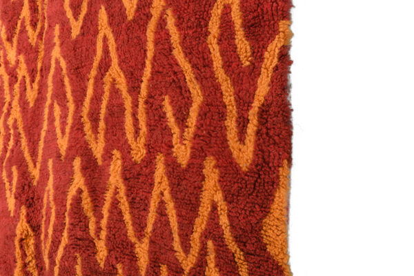 Exclusive Red & Orange Modern Moroccan Rug Geometric Pattern - Image 7