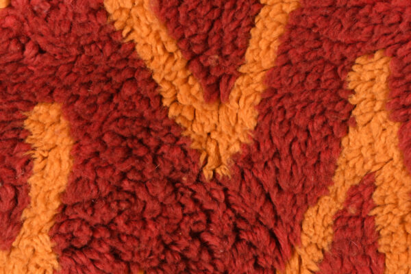 Exclusive Red & Orange Modern Moroccan Rug Geometric Pattern - Image 5