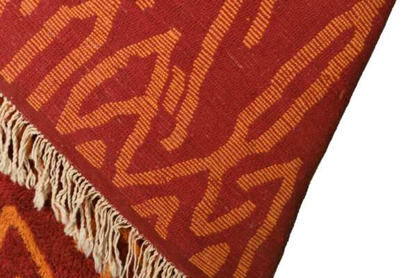 Exclusive Red & Orange Modern Moroccan Rug Geometric Pattern - Image 9