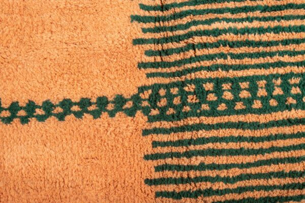 Orange and Green Moroccan Rug Railway Rug – Image 7