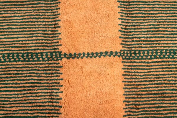 Orange and Green Moroccan Rug Railway Rug – Image 2