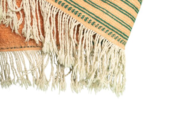 Orange and Green Moroccan Rug Railway Rug – Image 10