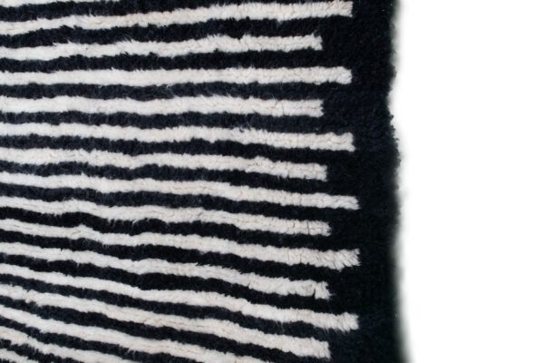 White and Black Moroccan Rug Railway Rug – Image 4