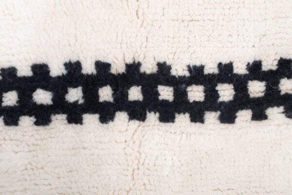 White and Black Moroccan Rug Railway Rug – Image 5