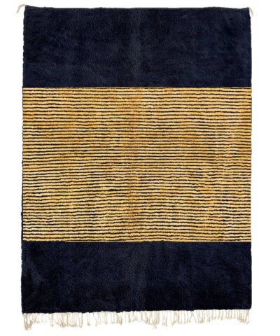 Tapis marocain bleu foncé