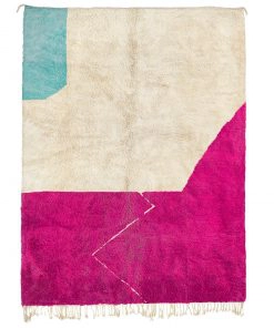 White & Pink Moroccan Rug