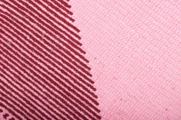 ⁦Pink and Dark Red Moroccan Rug Solid Color Rug⁩ - الصورة ⁦9⁩