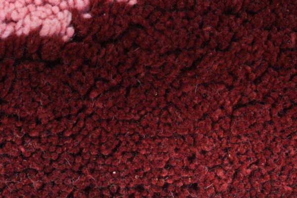 ⁦Pink and Dark Red Moroccan Rug Solid Color Rug⁩ - الصورة ⁦8⁩