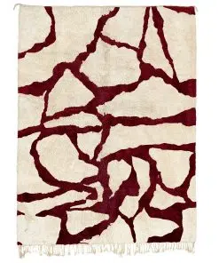 red Modern Moroccan Rug contemporary art