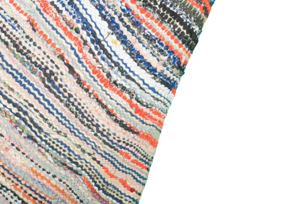 Boucherouite Rug - Vibrant Moroccan Handwoven Recycled Fabric Rug (7.0 ft x 4.3 ft) – Image 3