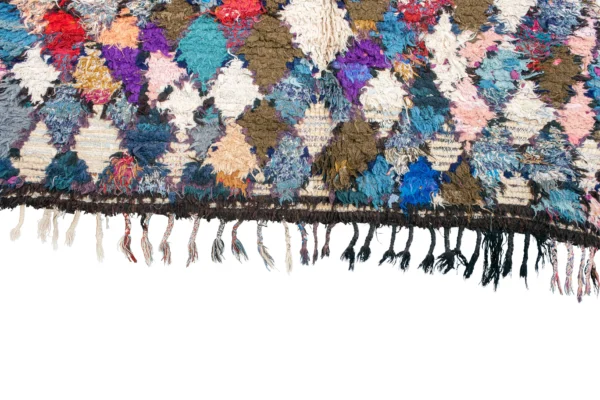 Boucherouite Rug - Exquisite Moroccan Handwoven Recycled Fabric Rug (6.3 ft x 4.6 ft) - Imagen 2