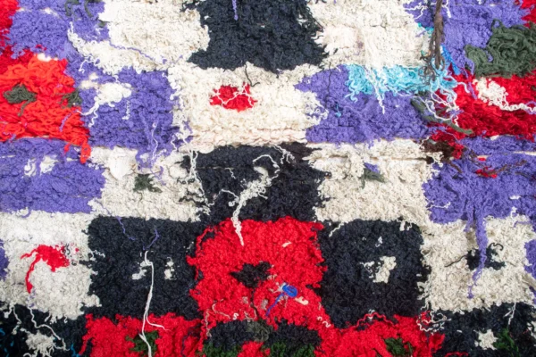 Boucherouite Rug - Radiant Moroccan Handwoven Recycled Fabric Rug (6.4 ft x 3.2 ft) - Imagen 6