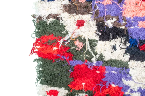 Boucherouite Rug - Radiant Moroccan Handwoven Recycled Fabric Rug (6.4 ft x 3.2 ft) - Imagen 5