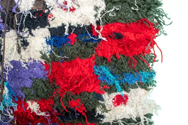 Boucherouite Rug - Radiant Moroccan Handwoven Recycled Fabric Rug (6.4 ft x 3.2 ft) - Imagen 4
