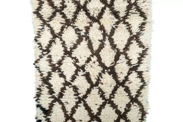 ⁦Boucherouite Rug - Enchanting Moroccan Handwoven Recycled Fabric Rug (5.5 ft x 2.3 ft)⁩ - الصورة ⁦6⁩