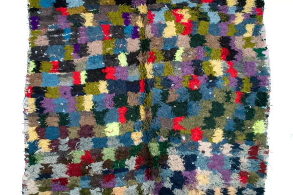 Boucherouite Rug - Exquisite Moroccan Handwoven Recycled Fabric Rug (8.5 ft x 4.7 ft) - Imagen 7