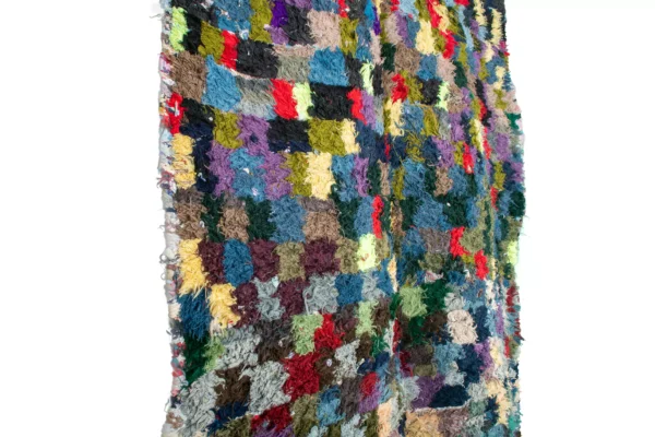 Boucherouite Rug - Exquisite Moroccan Handwoven Recycled Fabric Rug (8.5 ft x 4.7 ft) - Imagen 6