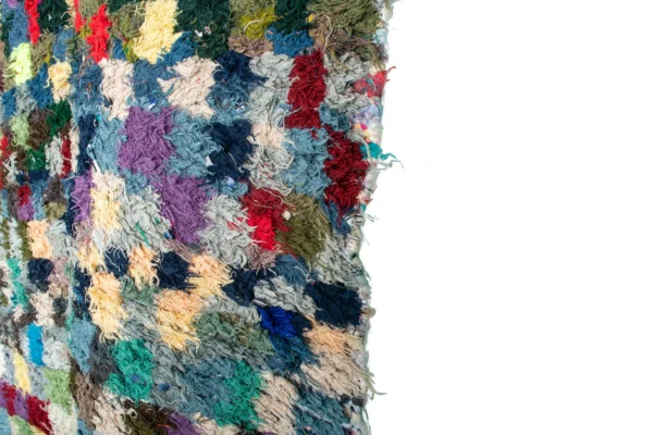 Boucherouite Rug - Exquisite Moroccan Handwoven Recycled Fabric Rug (8.5 ft x 4.7 ft) - Imagen 5