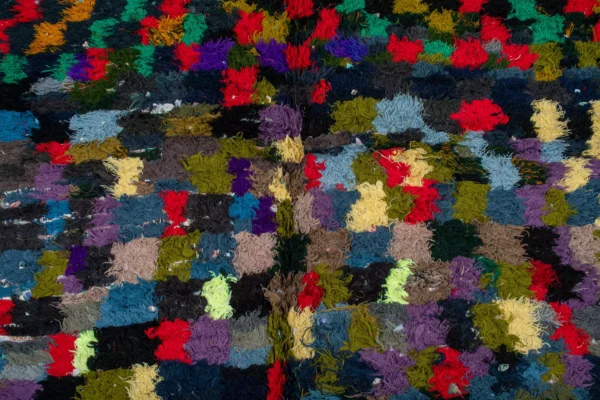 Boucherouite Rug - Exquisite Moroccan Handwoven Recycled Fabric Rug (8.5 ft x 4.7 ft) - Imagen 3