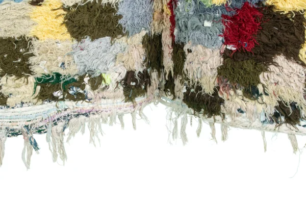 Boucherouite Rug - Exquisite Moroccan Handwoven Recycled Fabric Rug (8.5 ft x 4.7 ft) - Imagen 2