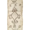 White Ornate Vintage Boucherouite Rug
