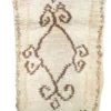 White Ornate Vintage Boucherouite Rug