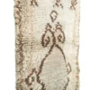 Weißer verschnörkelter Vintage Boucherouite Teppich