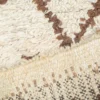 Weißer verschnörkelter Vintage Boucherouite Teppich