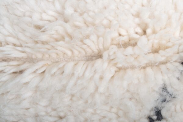 White Lozenges and Half Lozenges Beni Ourain Rug - Handwoven Moroccan Wool Rug (4.1 ft x 2.6 ft) - Image 7