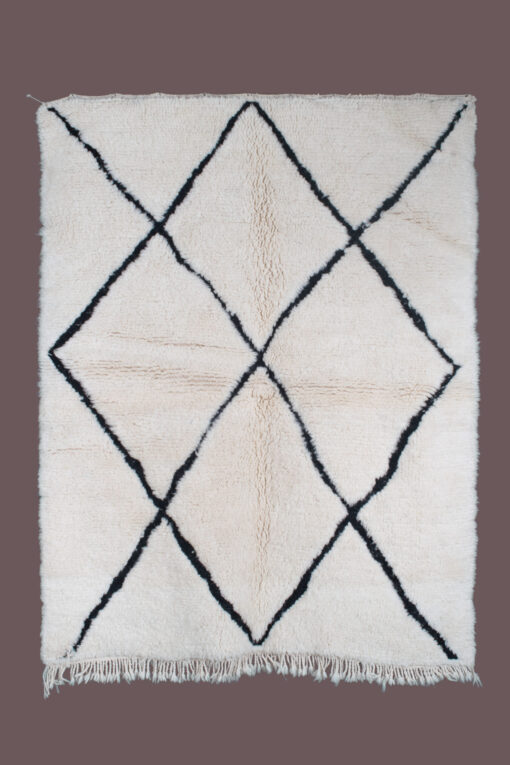 Tapis Beni Ourain Rhombique blanc