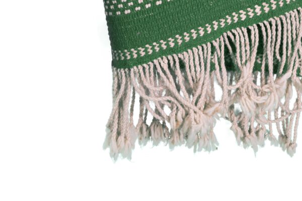 Green and White Symbolic Modern Moroccan Rug - Imagen 10
