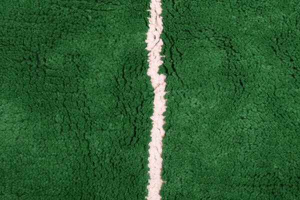 Green and White Symbolic Modern Moroccan Rug - Imagen 5