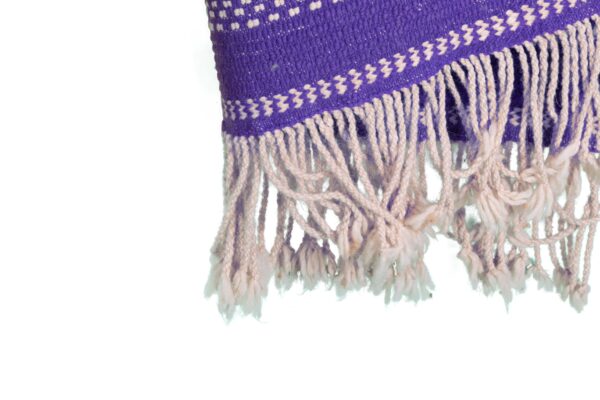 Purple and White Symbolic Modern Moroccan Rug – Image 10