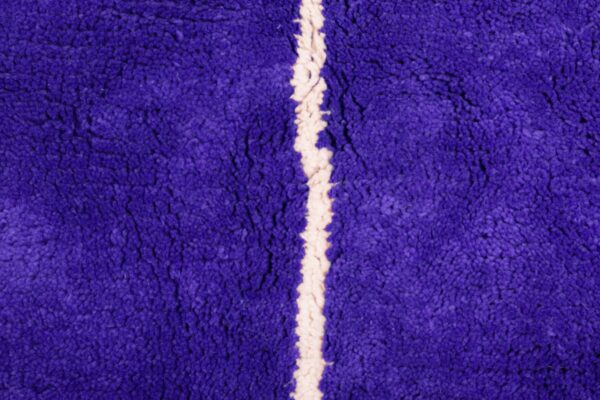 Purple and White Symbolic Modern Moroccan Rug – Image 5