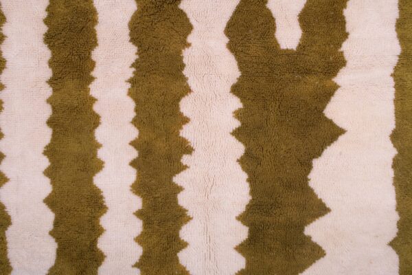 Peanut Brown and White Modern Moroccan Rug - Imagen 2