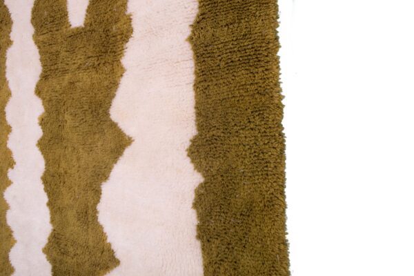 Peanut Brown and White Modern Moroccan Rug - Imagen 4