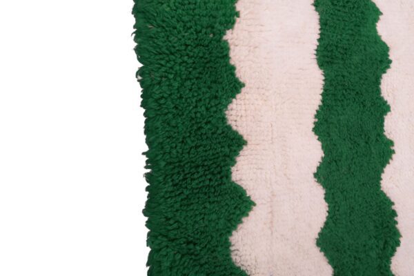 Green and White Modern Moroccan Rug - Imagen 3